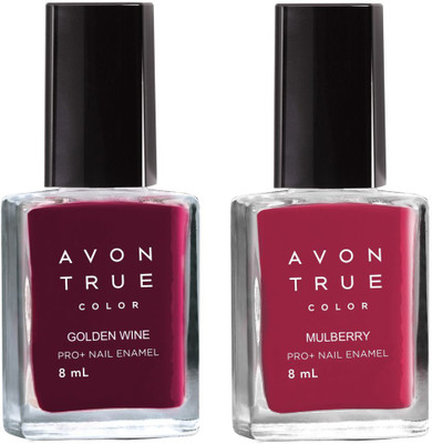 

Avon Anew True Color Nail Wear Pro+ Nail Enamel (set of 2) golden wine - mulberry(Pack of 2)