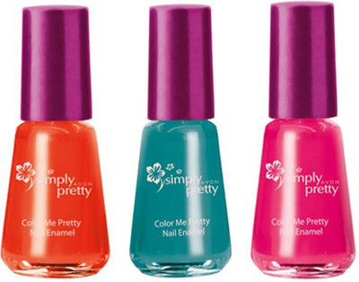 

Avon Color Me Pretty Nail Enamel (set of 3) hippie chic-roses-juicy orange