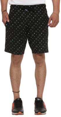 VIMAL JONNEY Printed Men Black Basic Shorts