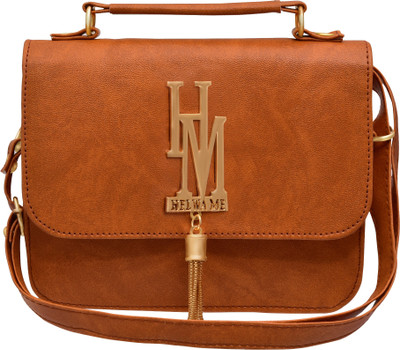 

tap fashion Women Casual Tan PU Sling Bag