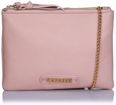 

Caprese Women Evening/Party Pink Leatherette Sling Bag