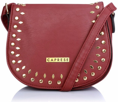 

Caprese Women Casual Maroon Leatherette Sling Bag