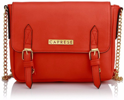 

Caprese Women Evening/Party Pink Leatherette Sling Bag