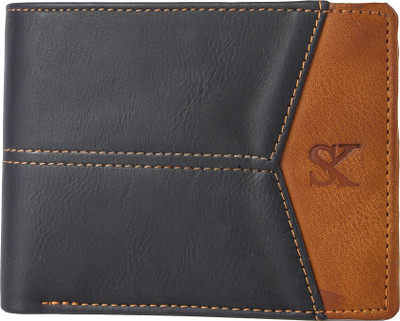 

Styler King Men Black, Tan Artificial Leather Wallet(4 Card Slots)