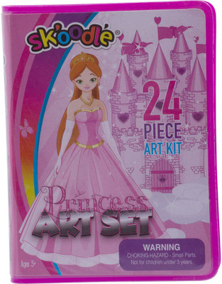 

SKOODLE Kids drawing 24 Pieces Princess Mini Coloring Kit Art Set
