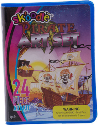 

SKOODLE Kids drawing 24 Pieces Pirate Mini Coloring Kit Art Set