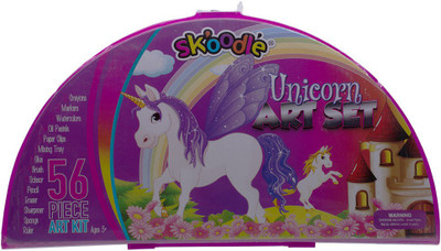 

SKOODLE Halfmoon Shape 56 Piece Unicorn Coloring Kit