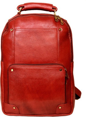 

Leather World Genuine Leather Laptop 2.5 L Backpack(Maroon)