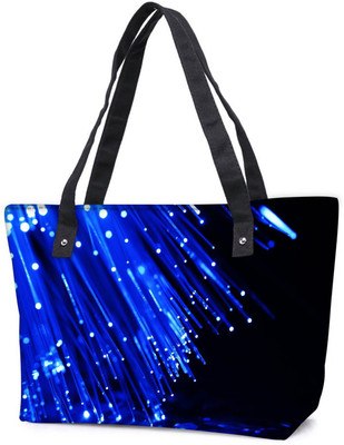 

Snoogg Pack Of 2 Fiber Optics Combo Tote Shopping Grocery Bag With Coin Pencil Purse Shoulder Bag(Multicolor, 5 L)