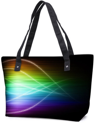 

Snoogg Pack Of 2 Multicolor Abstract Design Combo Tote Shopping Grocery Bag With Coin Pencil Purse Shoulder Bag(Multicolor, 5 L)
