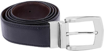 

Dare for Voylla Men Casual Black, Brown Artificial Leather, Metal Reversible Belt