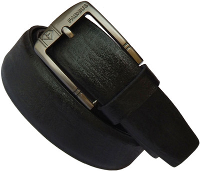 Fashius Men Black Artificial Leather Belt, Black-01