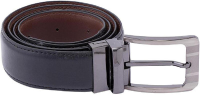 

Dare for Voylla Men Casual Black, Brown Artificial Leather, Metal Reversible Belt