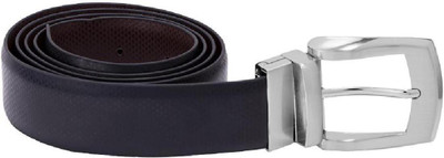 Dare for Voylla Men Casual Black, Brown Artificial Leather, Metal Reversible Belt
