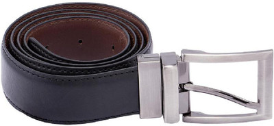 

Dare for Voylla Men Casual Black, Brown Artificial Leather, Metal Reversible Belt