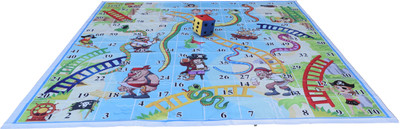 

Atpata Funky 100 Blocks 10x10 Feet Snakes & Ladders (Pirate Theme) with Jumbo Dice Board Game