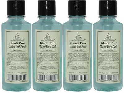

Khadi Pure Green Tea and Mint Body wash(840 ml, Pack of 4)