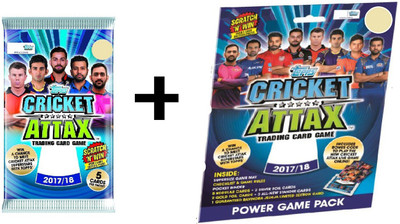 

Topps India Cricket Attax 2017/18 Combo (20 Flowpack+ 1 Powerpack)(Blue)