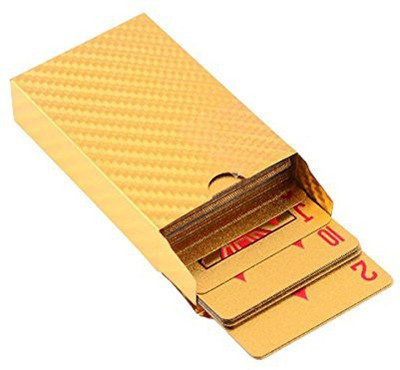 

Billionbag luxury 24k Gold Foil Plated Playing Cards(Golden)
