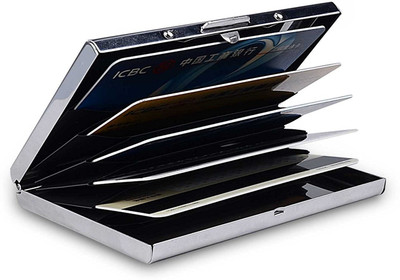 

landee 6 Card Holder(Set of 1, Silver)
