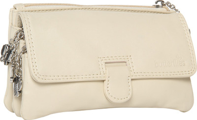 

Butterflies Casual Beige Clutch
