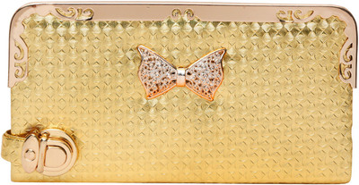 

SOMABAZAR Party Gold Clutch