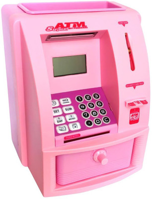 

Isquare Enterprises atm Coin Bank(Pink)