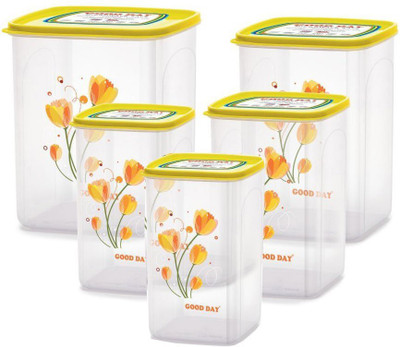 

Good Day - 6 L, 4.5 L, 3 L, 2 L, 1 L Plastic Grocery Container(Pack of 5, Yellow)