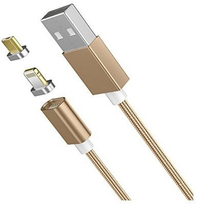

SI USB Metal Magnetic Data Cable 2 in 1 for IOS & Android phones for fast Charging & Data Transmission Micro USB Cable(mobile, Gold, Sync and Charge Cable)