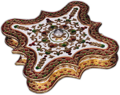 

Aatish AM 8 x 8 Rangoli D1 Compressed Woodplay Dry Fruit Box / Multipurpose Box Wooden Decorative Platter(Multicolor)