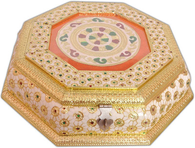 

Aatish AM 11 x 11 Mina Dry Fruit Box / Multipurpose Box Wooden Decorative Platter(Multicolor)