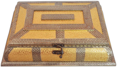 

Aatish AM 11 x 8 Rexine Dry Fruit Box / Multipurpose Box Wooden Decorative Platter(Multicolor)