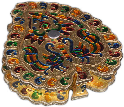 

Aatish AM 7 x 8 Pan Peacock D1 Compressed Woodplay Dry Fruit Box / Multipurpose Box Wooden Decorative Platter(Multicolor)