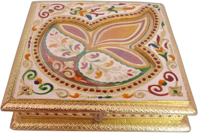

Aatish AM 10 x 10 Diya Compressed Woodplay Dry Fruit Box / Multipurpose Box Wooden Decorative Platter(Multicolor)