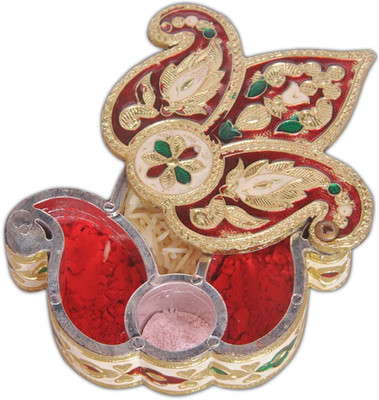 

Aatish AM 3 x 4 Dmg Oxidised Kankavati Box / Multipurpose Box Wooden Decorative Platter(Multicolor)