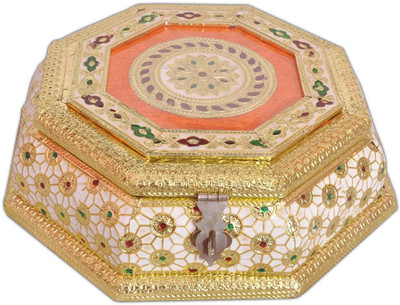 

Aatish AM 9 x 9 Mina Dry Fruit Box / Multipurpose Box Wooden Decorative Platter(Multicolor)