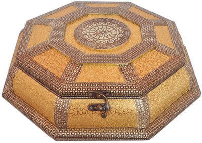 

Aatish AM 11 x 11 Rexine Dry Fruit Box / Multipurpose Box Wooden Decorative Platter(Multicolor)