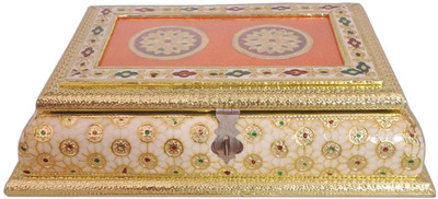 

Aatish AM 11 x 8 Mina Dry Fruit Box / Multipurpose Box Wooden Decorative Platter(Multicolor)