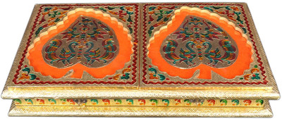 

Aatish AM 10 x 17 Peacock Compressed Woodplay Dry Fruit Box / Multipurpose Box Wooden Decorative Platter(Multicolor)