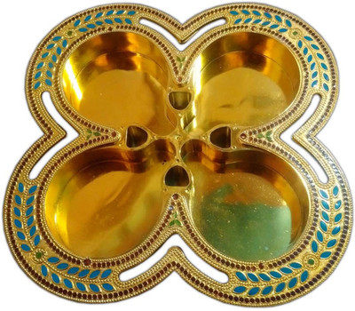 

Aatish AM 11 x 11 Rangoli Mina Dry Fruit Box / Multipurpose Box Plastic Decorative Platter(Multicolor)