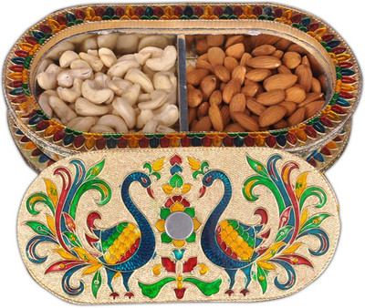 

Aatish AM 9 x 5 Capsul D3 Compressed Woodplay Dry Fruit Box / Multipurpose Box Wooden Decorative Platter(Multicolor)