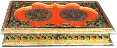 

Aatish AM 9 x 14 Peacock Compressed Woodplay Dry Fruit Box / Multipurpose Box Wooden Decorative Platter(Multicolor)