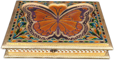 

Aatish AM 11 x 14 Butterfly Compressed Woodplay Dry Fruit Box / Multipurpose Box Wooden Decorative Platter(Multicolor)