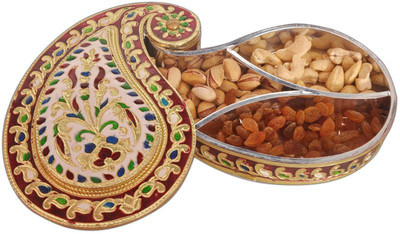 

Aatish AM 4.5 x 7.5 Mango Oxidised Dry Fruit Box / Multipurpose Box Wooden Decorative Platter(Multicolor)