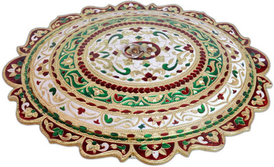 

Aatish AM 11 x 13 Mina Dry Fruit Box / Multipurpose Box Wooden Decorative Platter(Multicolor)