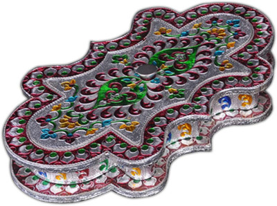 

Aatish AM 7 x 11 Rangolo D2 Compressed Woodplay Dry Fruit Box / Multipurpose Box Wooden Decorative Platter(Multicolor)