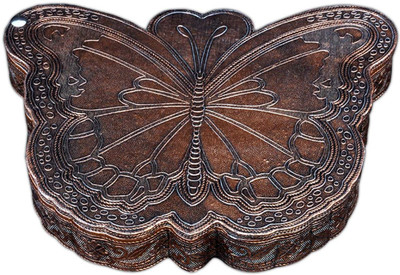 

Aatish AM 9 x 12 Butterfly Oxidised Dry Fruit Box / Multipurpose Box Wooden Decorative Platter(Multicolor)