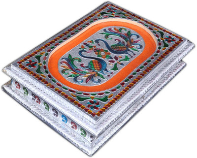 

Aatish AM 8 x 12 D2 Peacock Compressed Woodplay Dry Fruit Box / Multipurpose Box Wooden Decorative Platter(Multicolor)