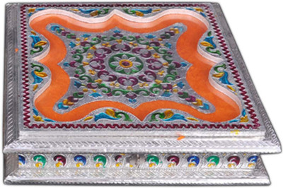 

Aatish AM 10 x 10 D2 Rangoli Compressed Woodplay Dry Fruit Box / Multipurpose Box Wooden Decorative Platter(Multicolor)