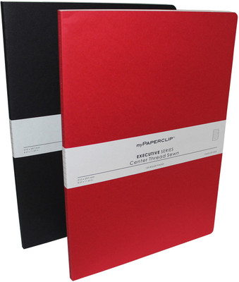 

Mypaperclip A4 Notebook(160 Ruled Pages Executive Series, Black-Red, Pack of 2)